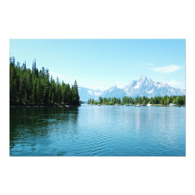 prächtige Landschaftsfotografie - See, Berge, Fotodruck (Vorne)