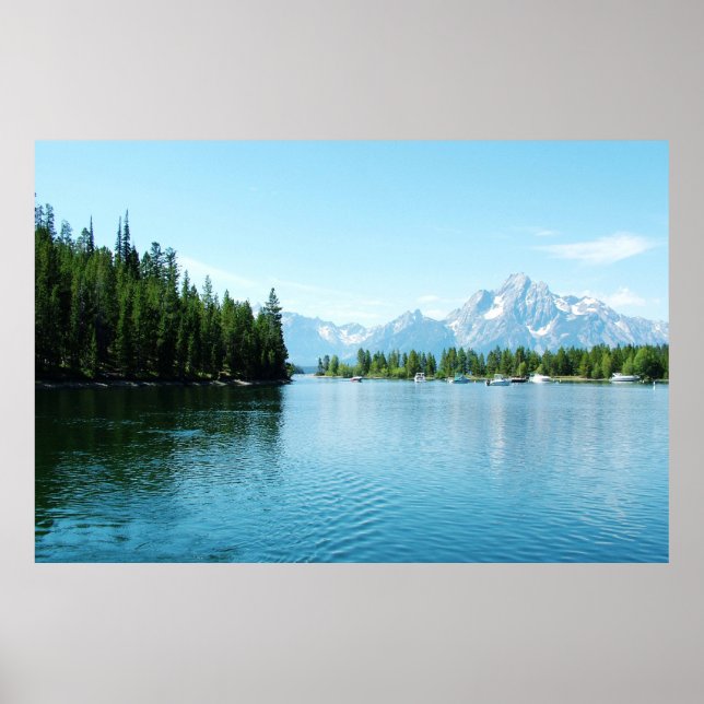 prächtige Landschaftsfotografie - See, Berge, Poster (Vorne)