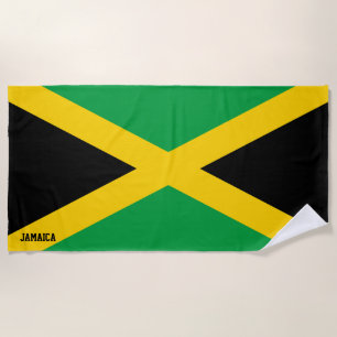 Prächtige patriotische jamaikanische Flagge Strandtuch