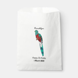 Prächtige Quetzalvogel-Cartoon-Illustration Geschenktütchen
