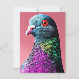 Prächtige Taubenmajestät Lebendiges Realistisches  Postkarte