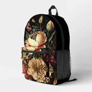 Prächtige Vintage-Blumenanordnung Bedruckter Rucksack