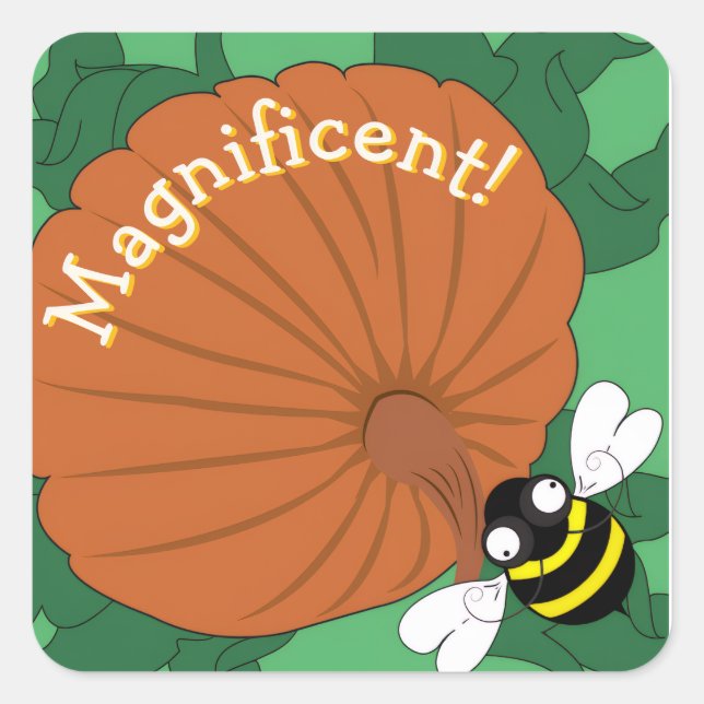 Prächtiger Bienenaufkleber Quadratischer Aufkleber (Vorderseite)