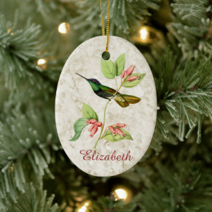 Prächtiger Kolibri-Schmuck Keramikornament