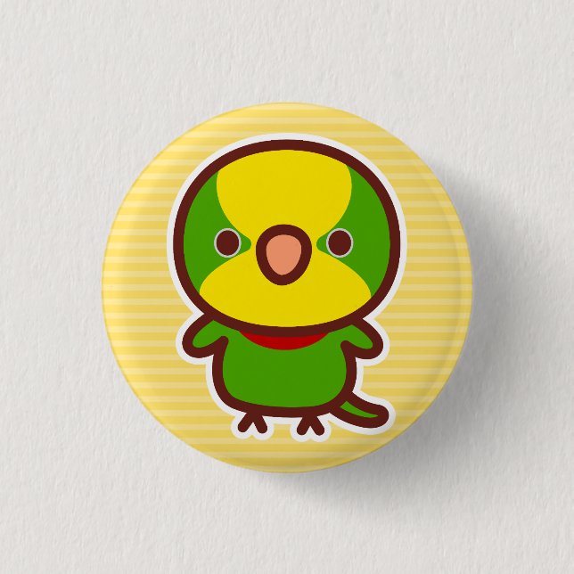 Prächtiger Papagei Button (Vorderseite)