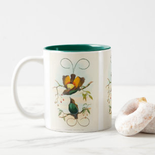 Prächtiger Paradiesvogel von John Gould Zweifarbige Tasse
