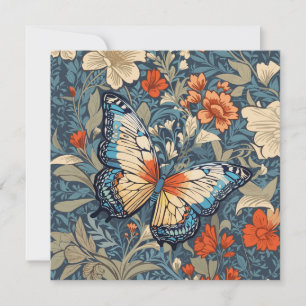 Prächtiger Schmetterling unter William Morris Blum