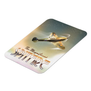 Prächtiger Spitfire-Reiseposter-Druck Magnet