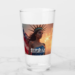 Prächtiges 4.-Juli-Design - Feuerwerk und Freiheit Glas