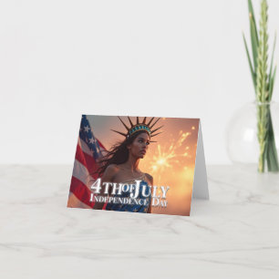 Prächtiges 4.-Juli-Design - Feuerwerk und Freiheit Karte
