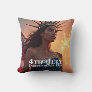 Prächtiges 4.-Juli-Design - Feuerwerk und Freiheit Kissen