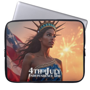 Prächtiges 4.-Juli-Design - Feuerwerk und Freiheit Laptopschutzhülle