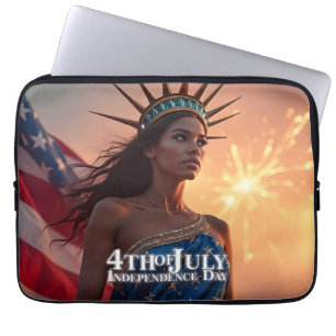 Prächtiges 4.-Juli-Design - Feuerwerk und Freiheit Laptopschutzhülle