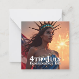 Prächtiges 4.-Juli-Design - Feuerwerk und Freiheit Mitteilungskarte