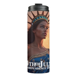 Prächtiges 4.-Juli-Design - Feuerwerk und Freiheit Thermosbecher