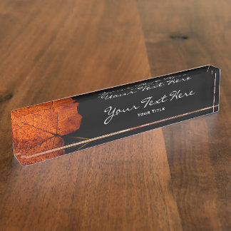 Prächtiges Blatt Namensplakette