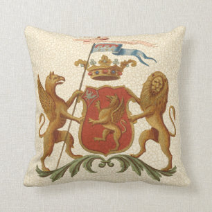 Prächtiges heraldisches Abzeichen mit Greif und Kissen