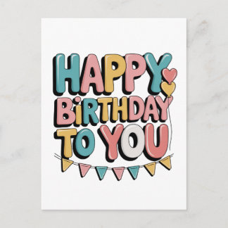 Prächtiges Herzlichen Glückwunsch zum Geburtstag Einladungspostkarte