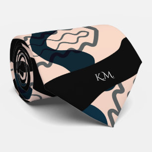Prächtiges modernes geometrisches Chic Monogramm Krawatte