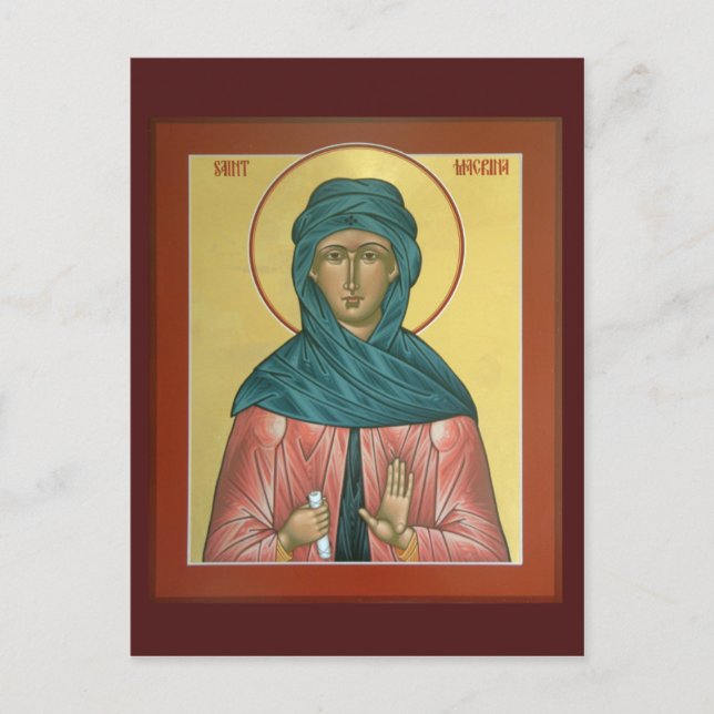 Prachtkarte Saint Macrina Postkarte (Vorderseite)