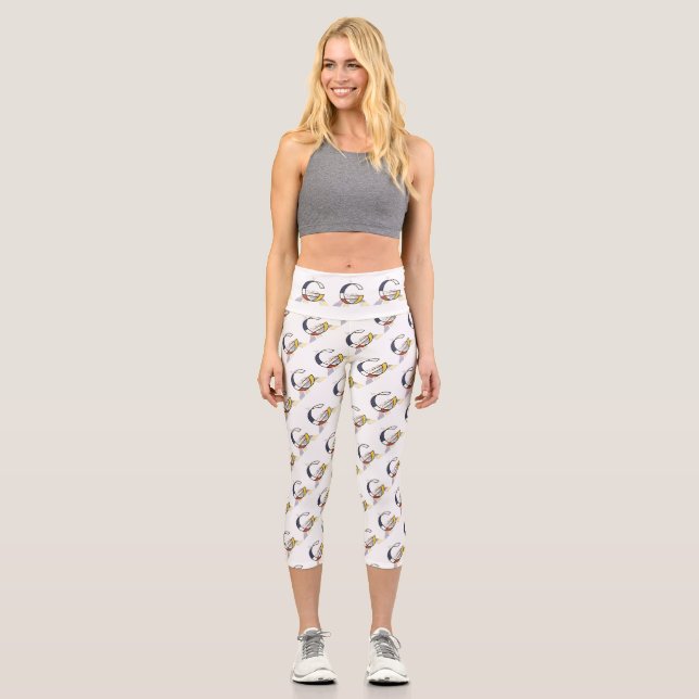 Prachtvolle Neoplastik Art Monogramm. Buchstabe G Capri Leggings (Vorderseite)