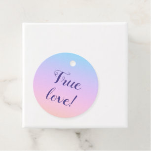 Prachtvolle Pastel-Rainbow-Hochzeit Geschenkanhänger