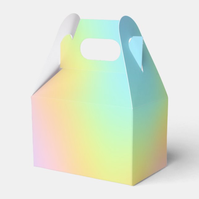 Prachtvolle Pastel-Rainbow-Hochzeit Geschenkschachtel (Vorderseite)