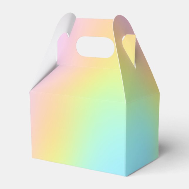 Prachtvolle Pastel-Rainbow-Hochzeit Geschenkschachtel (Vorderseite)
