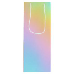 Prachtvolle Pastel-Rainbow-Hochzeit Geschenktüte Für Weinflaschen