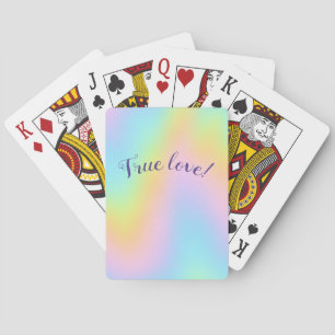 Prachtvolle Pastel-Rainbow-Hochzeit Spielkarten