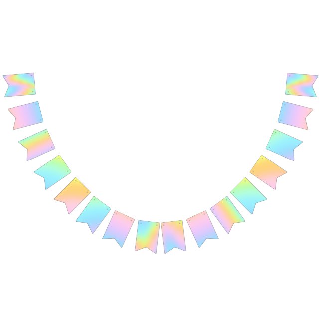 Prachtvolle Pastel-Rainbow-Hochzeit Wimpelkette (Alle)