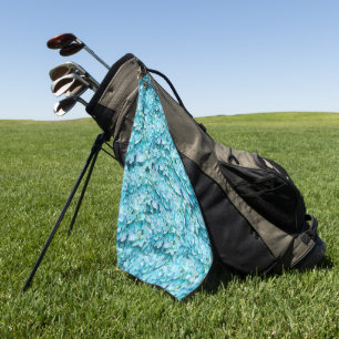 Prachtvolle, türkisfarbene Hortensienblüten Golfhandtuch