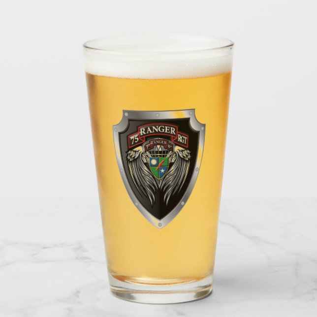 Prachtvoller 1. Bat 75. Ranger Regimental Scroll Glas (Vorne (Gefüllt))