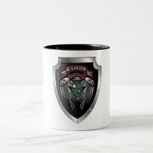 Prachtvoller 1. Bat 75. Ranger Regimental Scroll Zweifarbige Tasse