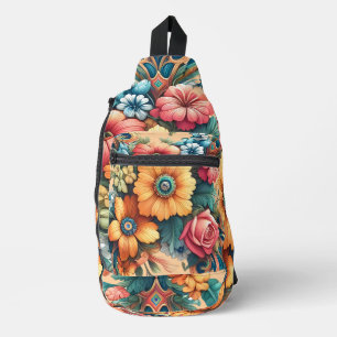 Prachtvoller Blumenstrauß Crossbody Bag