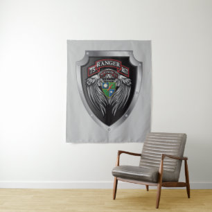 Prachtvoller STB Bat 75. Ranger Regimental Scroll Wandteppich