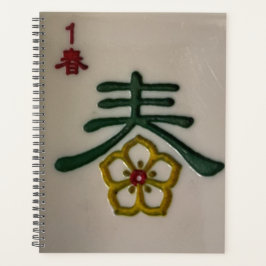 Prachtvolles chinesisches Mahjong-Blumenkachel-Spi Planer