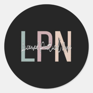 Practical Nurse Boho Lpn Nurse Runder Aufkleber