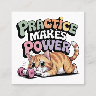 Practice Makes Power Quadratische Visitenkarte
