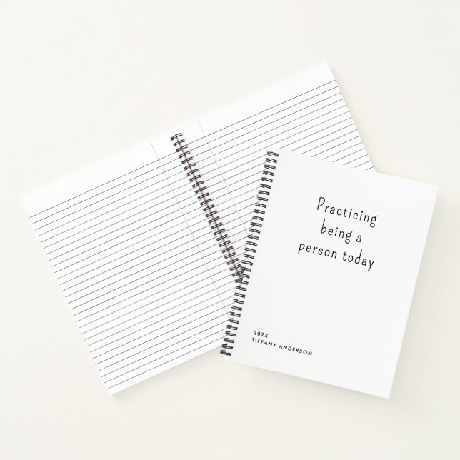 Practicing Being a Person Funny Introverts Gifts Notizbuch (Innenseite)