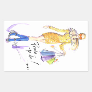 Prada Ta Da! Rechteckiger Aufkleber