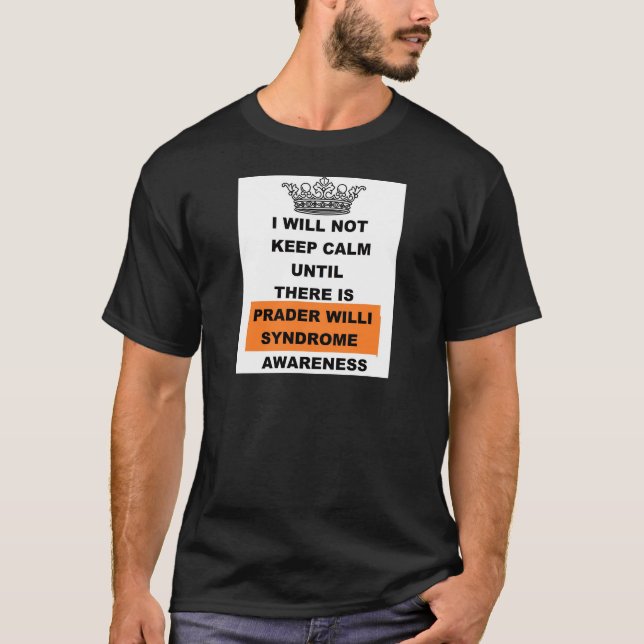 Prader Willi Bewusstsein T-Shirt (Vorderseite)