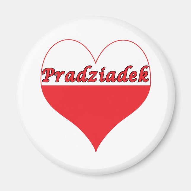 Pradziadek Polnisches Herz Magnet (Vorne)