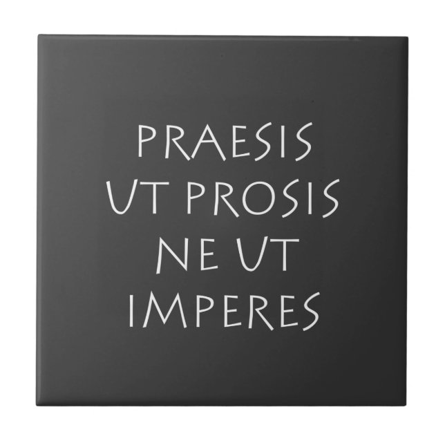Praesis ut prosis ne ut imperntuis fliese (Vorderseite)