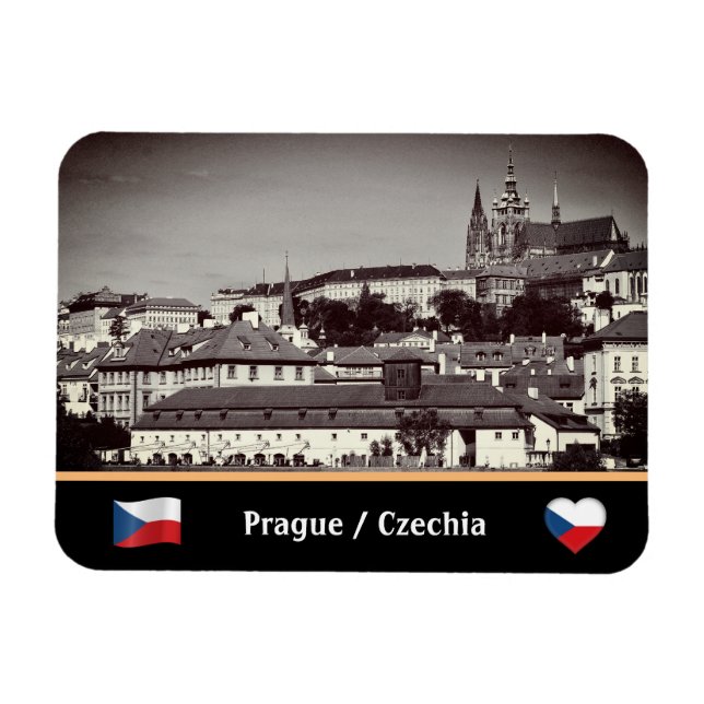 Prag, Altstadt & Prager Burg / Tschechien-Magnet Magnet (Horizontal)