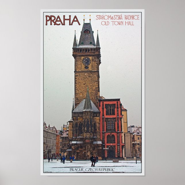 Prag - Altstadt Rathaus Poster (Vorne)
