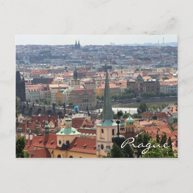 Prag Ansicht Postkarte (Vorderseite)