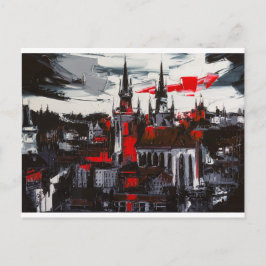 Prag. Blick aus dem Fenster Postkarte