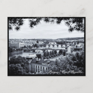 Prag - Brücke, Moldau Fluss Panorama, Tschechien Postkarte