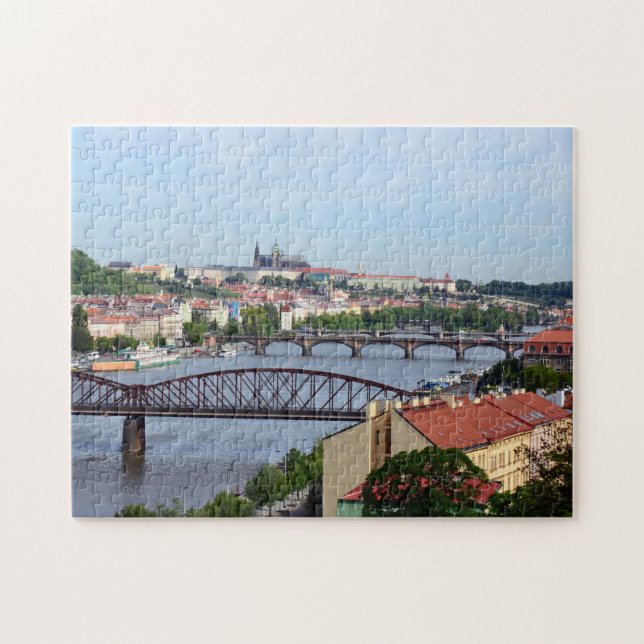 Prag, Castle & River Bridges / Tschechische Republ (Horizontal)